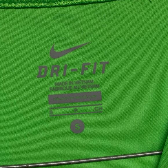Nike Dri-Fit Youth Size S Neon Green/Gray Workout Athletic Long sleeve Shirt - Picture 7 of 7